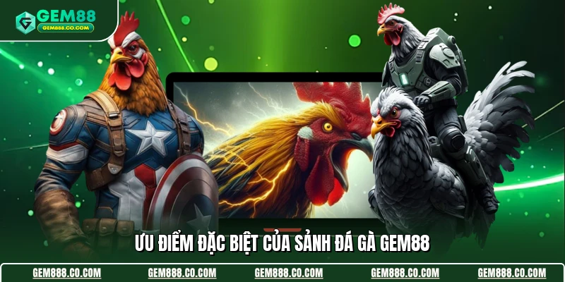 Đá Gà Gem88 2 Ưu điểm đặc biệt của sảnh đá gà Gem88